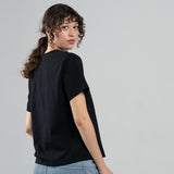 Camiseta Básica Negra Adulto Mujer