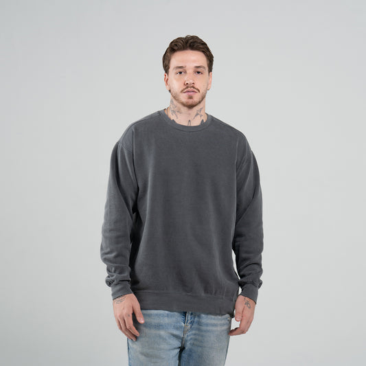 Buzo Básico Unisex Cuello Redondo Comfort Colors Gris Oscuro Ref. 1566