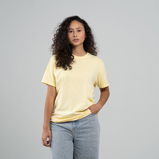 Camiseta Básica Unisex Comfort Colors Amarillo claro Ref. 1717