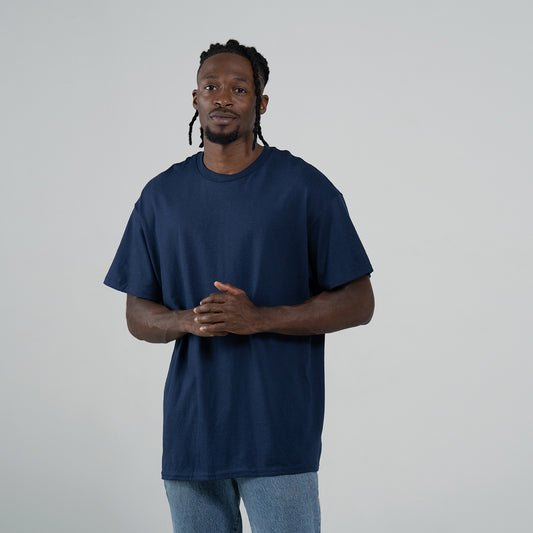 Camiseta Básica Adulto Unisex Azul Marino Gildan Ref. 5000
