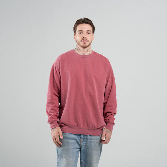 Buzo Básico Unisex Cuello Redondo Comfort Colors Rojo Carmesí Ref. 1566