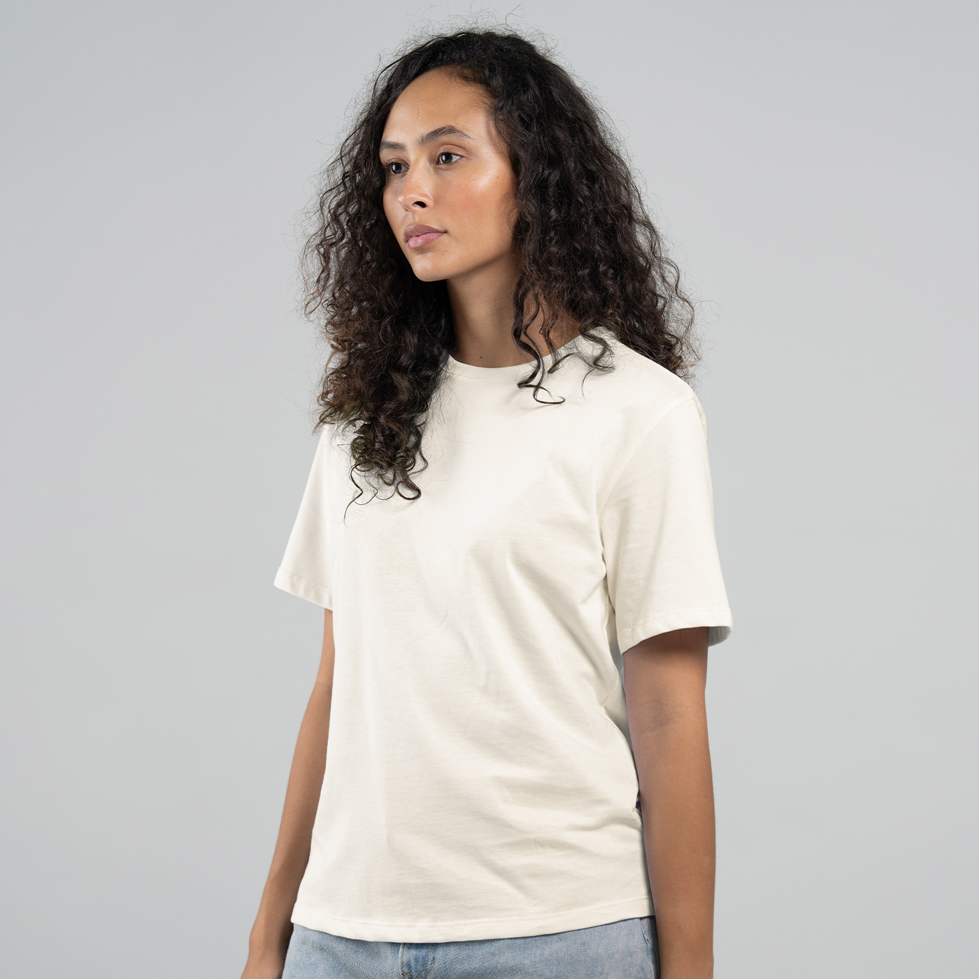 Camiseta Básica Natural Adulto Mujer