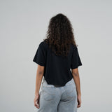 Camiseta de Mujer Corte Irregular Negra