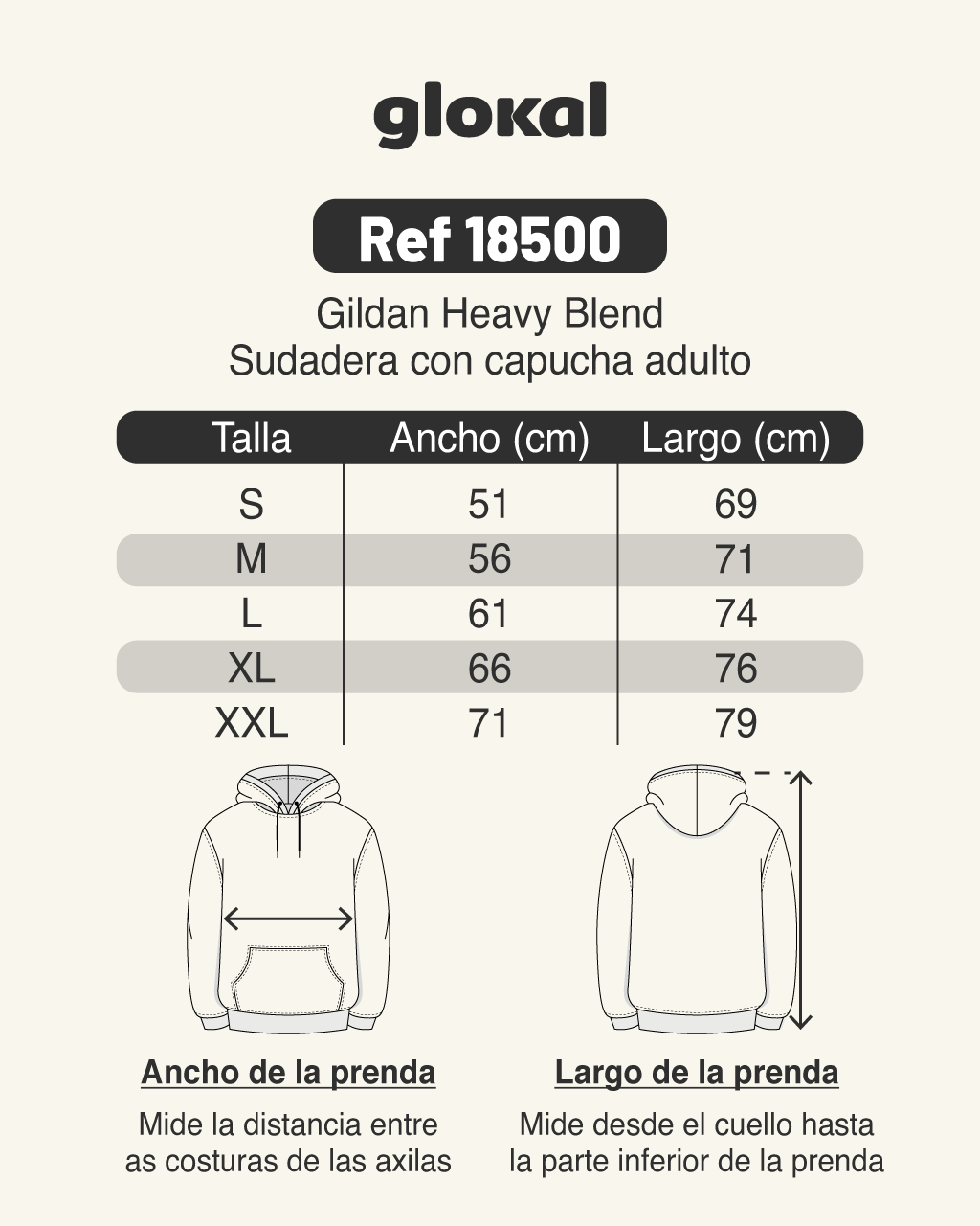 Buzo Adulto Capucha Rojo Gildan Ref. 18500