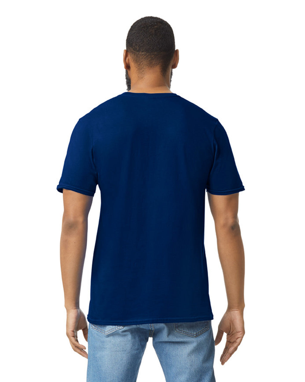 Camiseta Adulto Ring Spun Azul Marino Gildan Ref. 64000
