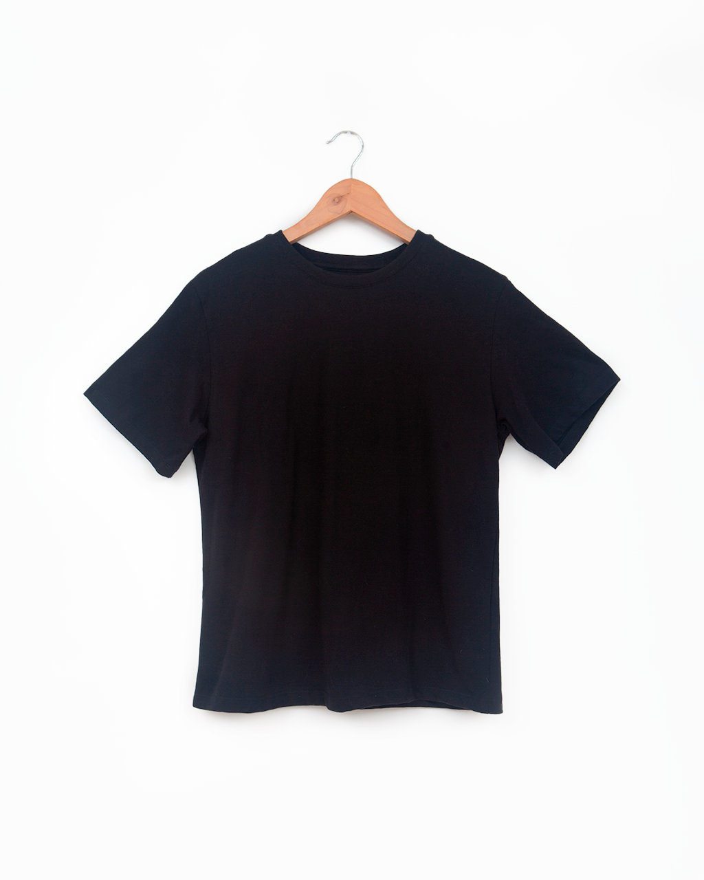 Camiseta Básica Negra Adulto Mujer