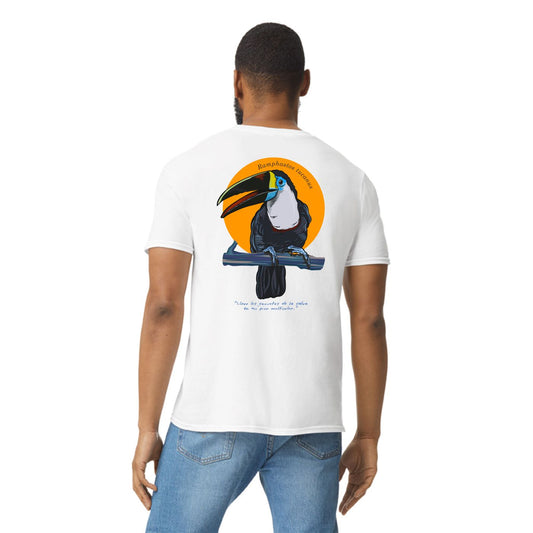 Camiseta Adulto "Aves de mi tierra" Tucán blanco