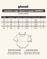 Camiseta de Mujer Corte Irregular Natural