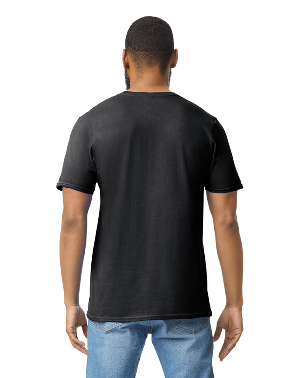 Camiseta Adulto Ring Spun Negro Gildan Ref. 64000