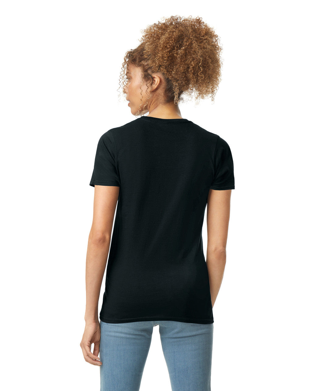 Camiseta Entallada Negro Gildan Ref. 64000L