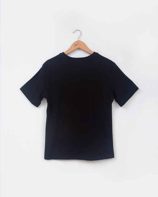 Camiseta Básica Negra Adulto Mujer