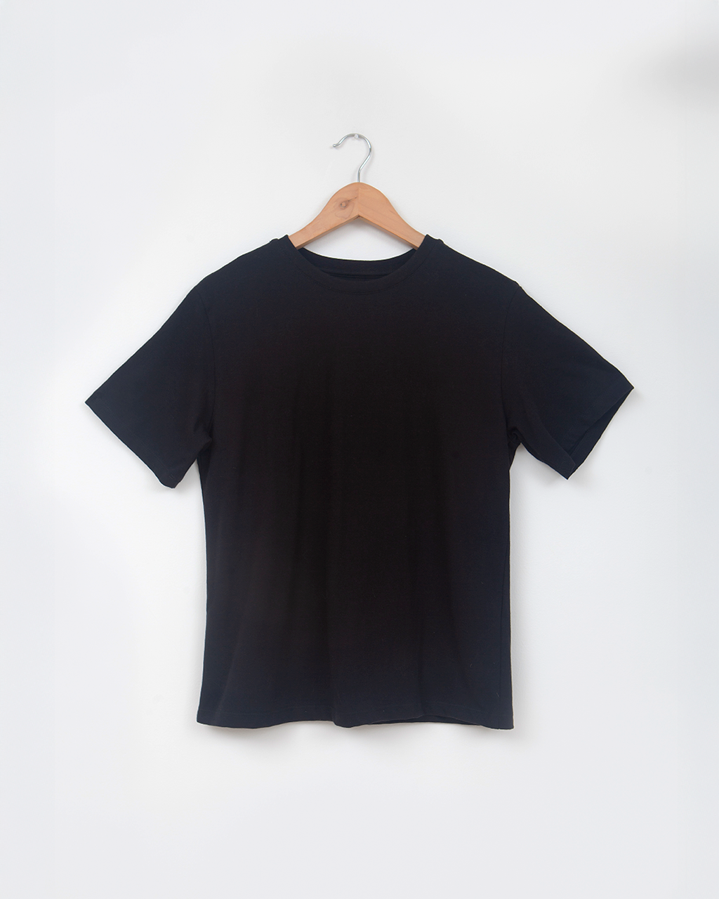 Camiseta Básica Negra Adulto Mujer