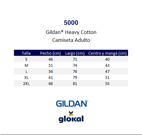 Camiseta Básica Adulto Unisex Natural Gildan Ref. 5000
