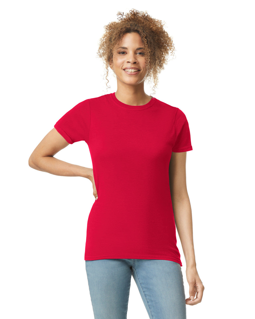 Camiseta Entallada Rojo Gildan Ref. 64000L