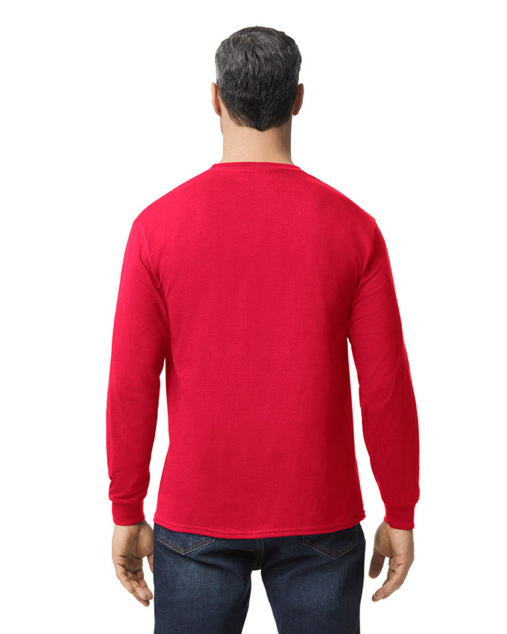 Camiseta Manga Larga Cuello Redondo Rojo Gildan Ref. 5400