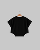 Camiseta de Mujer Corte Irregular Negra