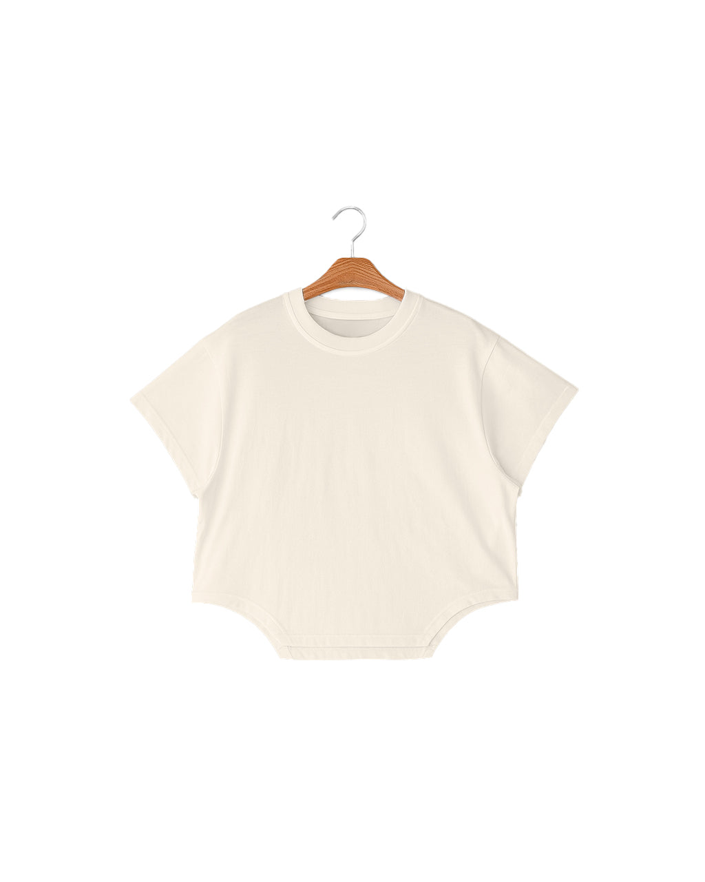 Camiseta de Mujer Corte Irregular Natural