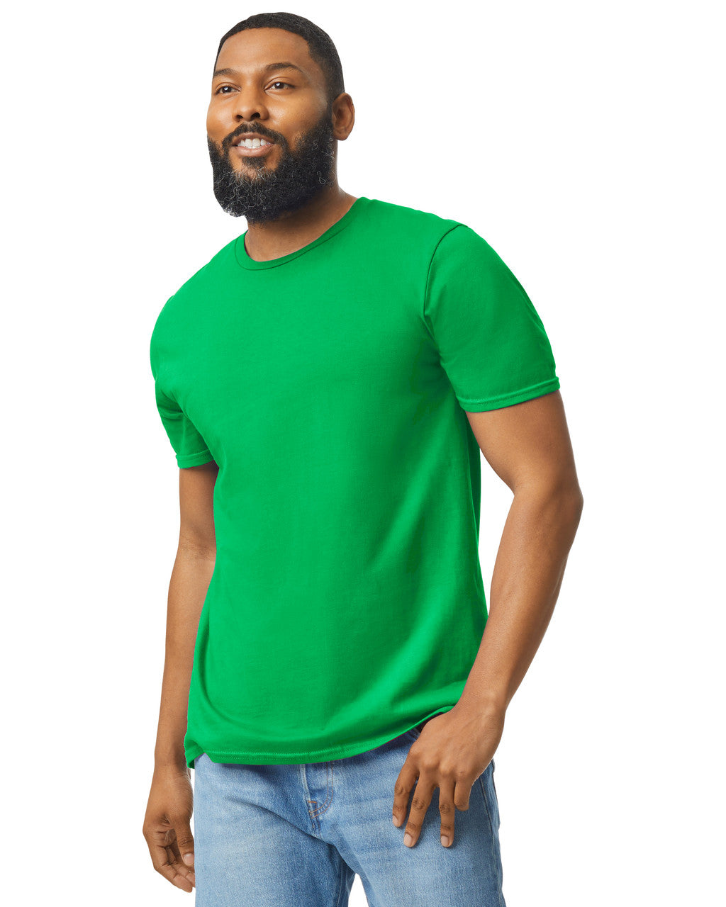 Camiseta Básica Adulto Unisex Ring Spun Verde Irlandes Gildan Ref. 64000