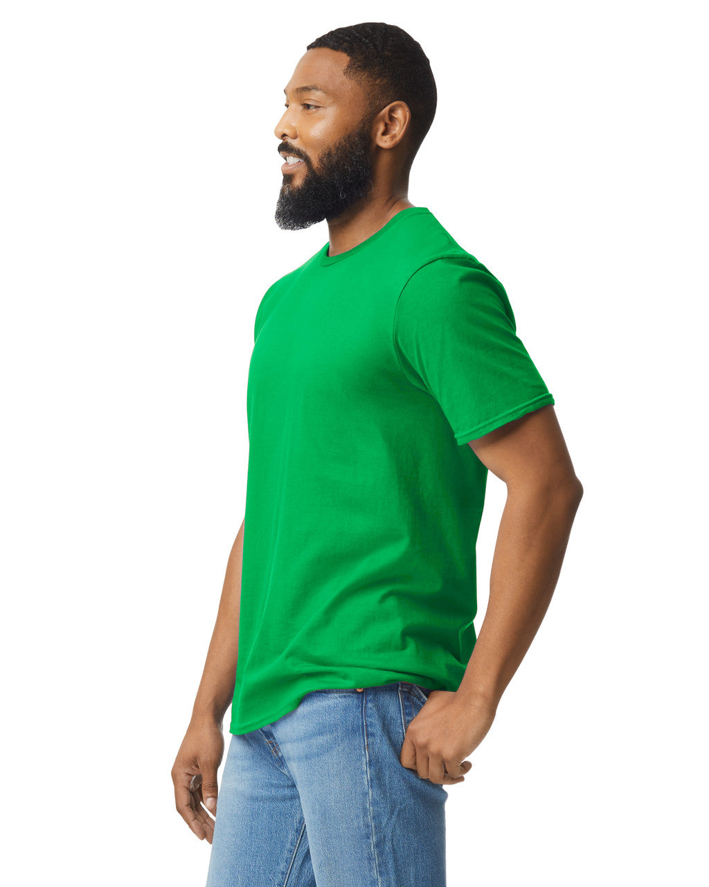 Camiseta Básica Adulto Unisex Ring Spun Verde Irlandes Gildan Ref. 64000