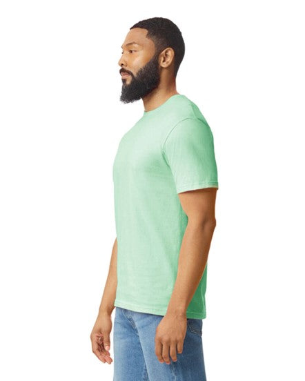 Camiseta Adulto Ring Spun Verde Menta Gildan Ref. 64000