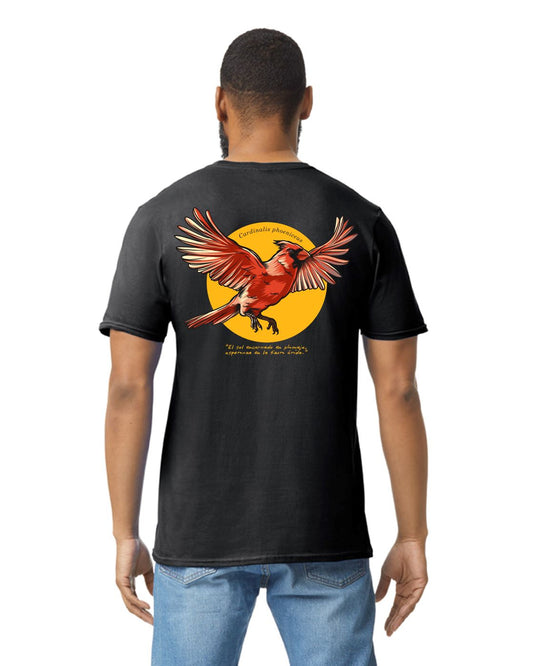 Camiseta Adulto "Aves de mi tierra" Cardenal negro