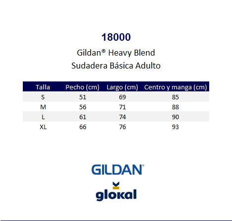 Buzo Básico Adulto Royal Gildan Ref. 18000